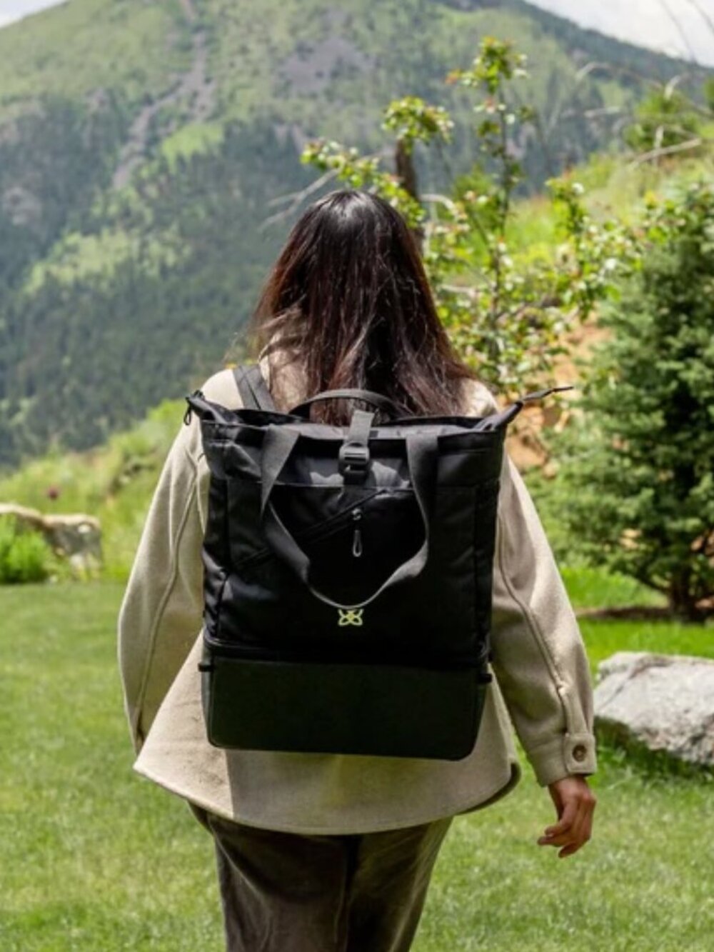 Sherpani Terra Black Convertible Backpack cooler women